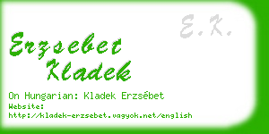 erzsebet kladek business card